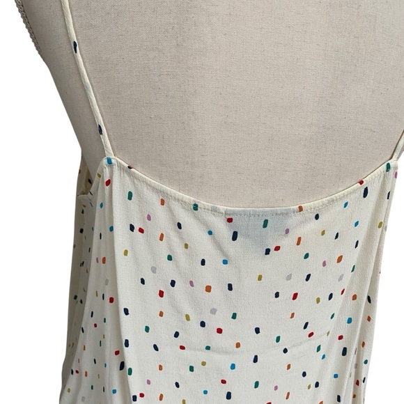 Topshop White Multicolor Polka Dot Cami Tank Top Size M - Picture 10 of 13